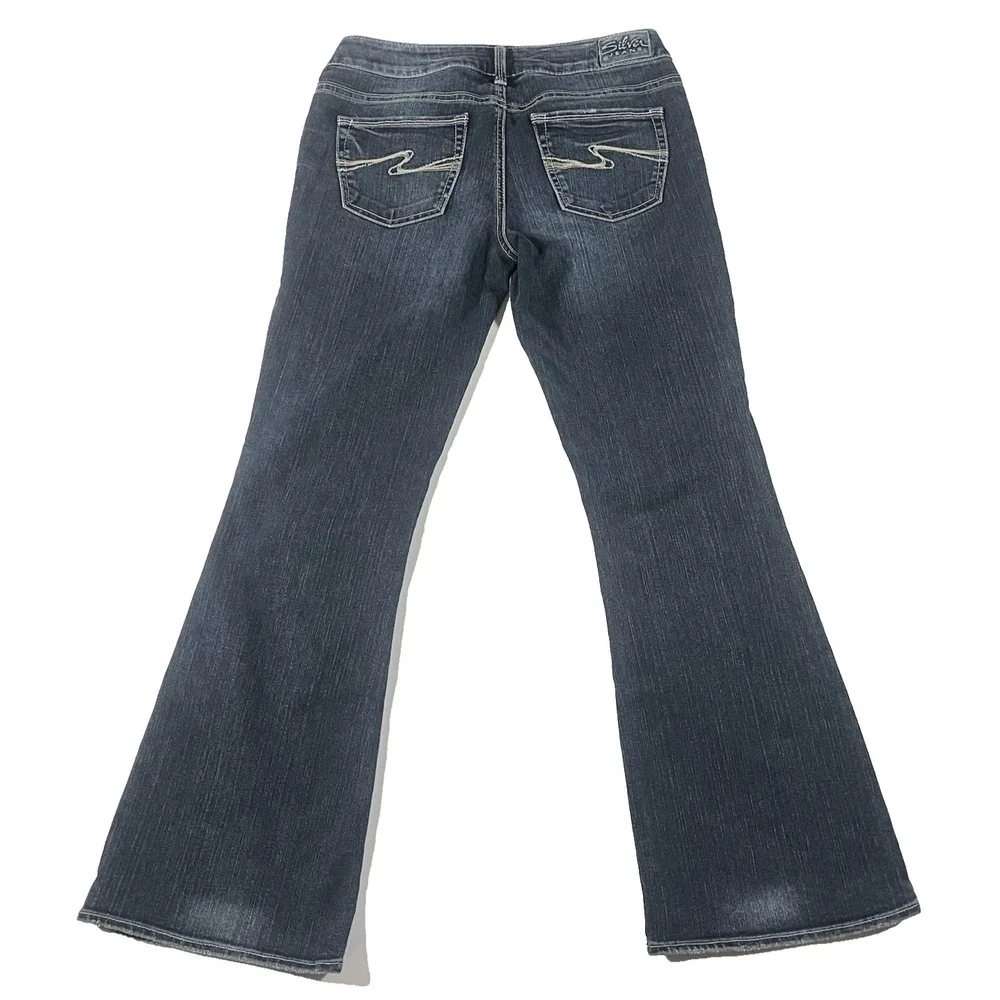 Womens Silver Jeans Aiko Boot Cut 29x31 Dark Wash Blue Denim - Picture 11 of 13